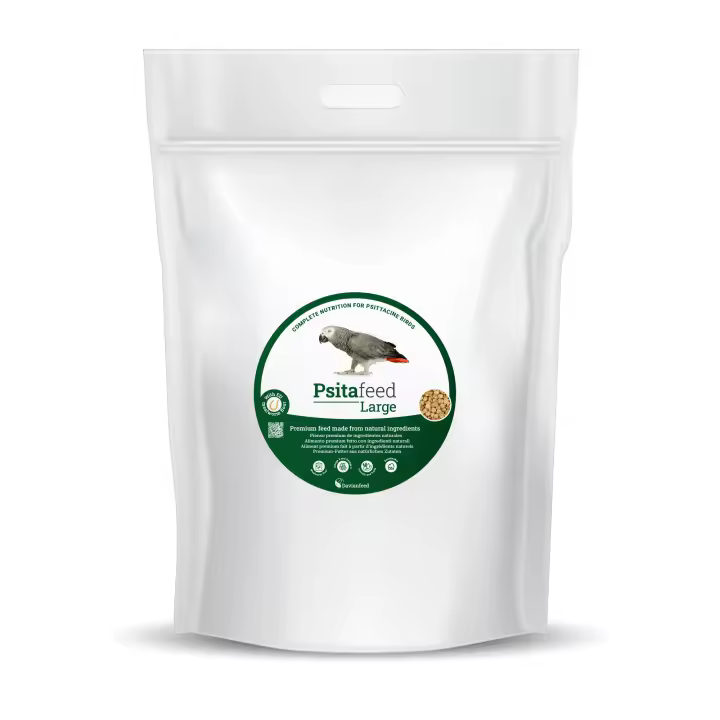 Psitafeed Large - Alimento con Proteína de Insectos para Loros y Cacatúas 10 kg con Manzana, Naranja y Pera - Producción y Cría Europea - Davianfeed - 1