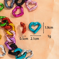 30pcs Bolas De Corazón De Acrílico Metálico Para Creación De Joyas DIY Tamaños 21x19MM Accesorios Para Pulseras Collares Y Aretes - details 0