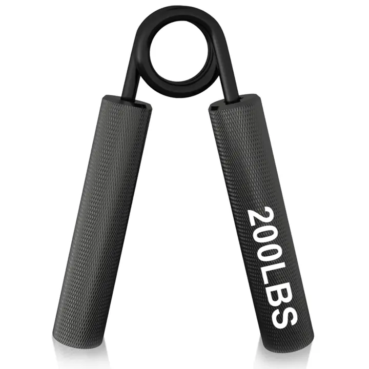 Entrenador De Agarre De Metal Para Gimnasio Y Fitness Resistencia De 50-300 Libras Equipo De Ejercitación Para Muñeca Y Mano Color Plata Y Negro - 1