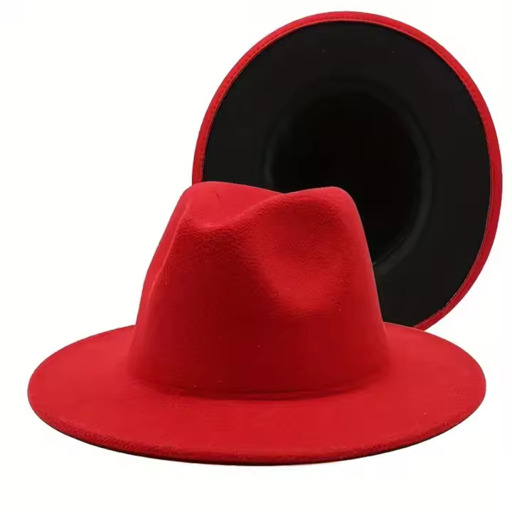 Sombrero De Vaquero Occidental De Lana Doble Cara Patchwork Felt Jazz Para Hombres Y Mujeres Sombrero Casual De Fiesta - 1