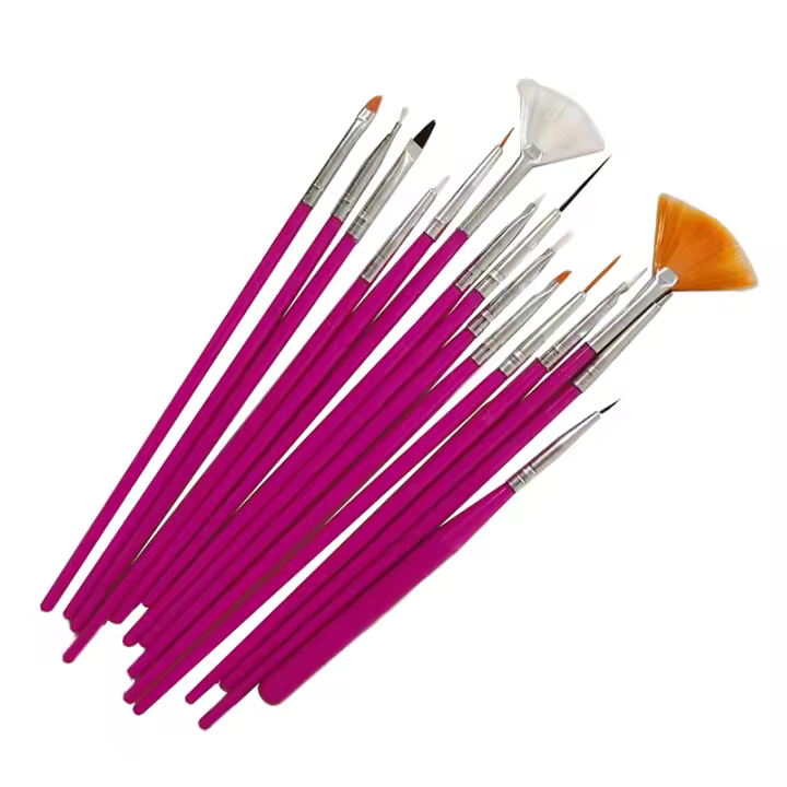 Set De 15 Pinceles Para Manicura Y Arte De Uñas N2HAO Herramientas De Pintura Para Uñas Conjunto De Pinceles De Gel - 1