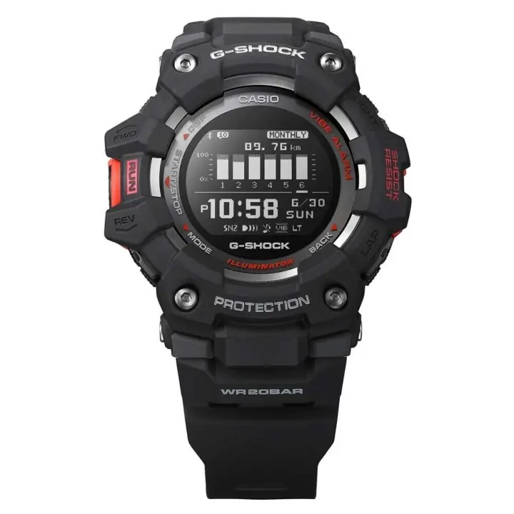 Reloj Deportivo Hombre Casio G-SHOCK G-SQUAD GBD-100-1 Smartphone Link/App Power Trainer Resistente a los Golpes 200m WR Hora Mundial - 1