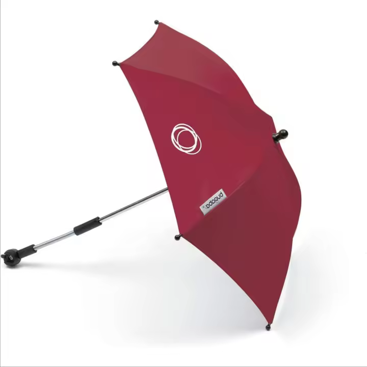 Parasol para cochecito de bebé BUGABOO - Sombrilla para cochecito de bebé - Color ROJO CARMÍN - Protección UPF 50+ - Alta calidad - Tamaño: 68,5 cm - 1