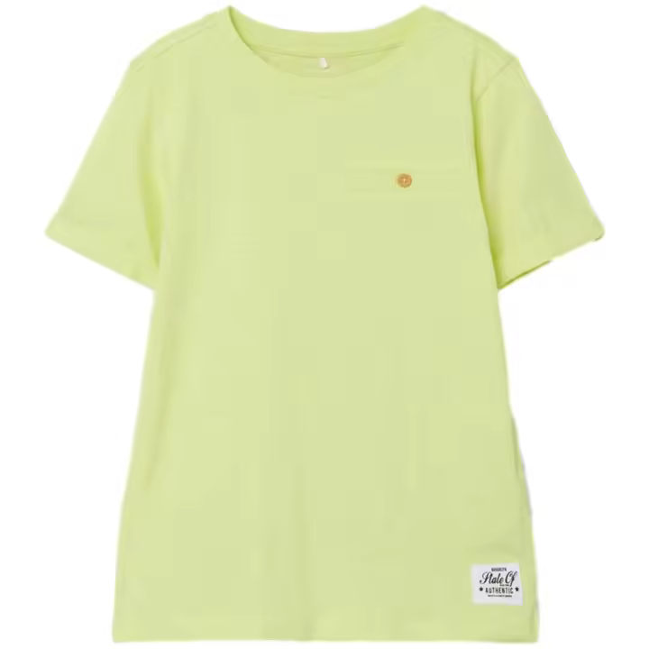 Camiseta de Manga Corta Name It  para niños unisex en color amarillo - 1