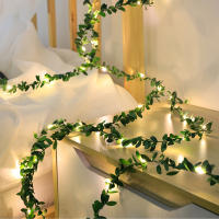 Luces De Navidad En Forma De Hoja Verde LED Con Hilo De Cobre Simulación De Vínculo Verde Para Decoración De Navidad - details 0