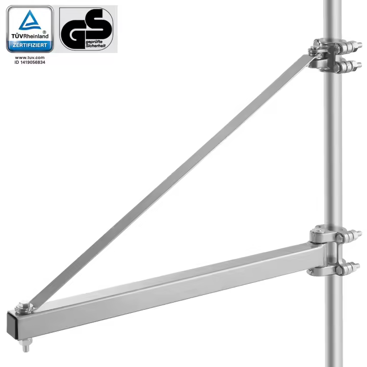 Brazo de Soporte del Polipasto Arebos - Soporte de Brazo de Grúa Eléctrico - Brazo Oscilante del Polipasto - Rango de Giro 180° - Carga Máxima 1000 Kg - 1
