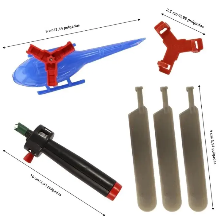 Helicóptero De Cable Para Niños Dragón De Bambú Juguete Volador Aleatorio Pequeño Avión De Juguete Material PVC Edad Recomendada 3-14 Años - 1