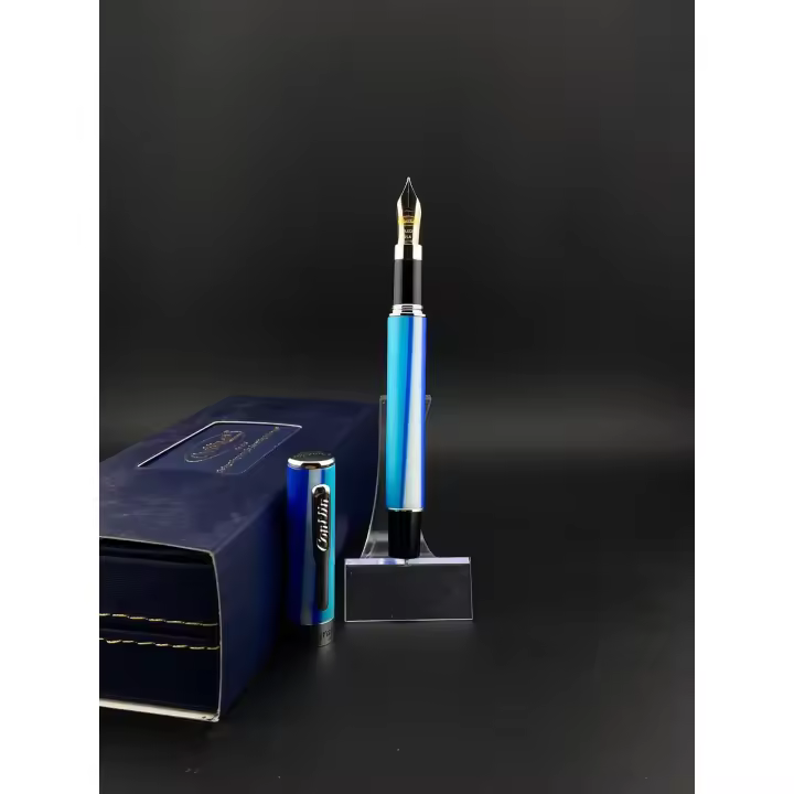 Pluma Conklin Stylograph With Matte Finish Artic Blue - 1