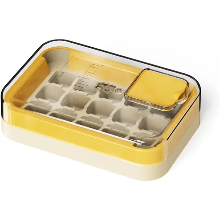 Molde de silicona para cubitos de hielo de gran capacidad, reutilizable, bandeja para congelador con tapa, 15 unidades, fácil de quitar, apto para lavavajillas - 1