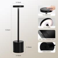 Lámpara De Mesa LED Con Sensor De Toque Luz Nocturna Recargable Sin Cable Para Decoración De Habitación Restaurante Hotel Bar - details 4