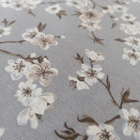 Lafabricadelastelas-Mantel de loneta de algodón flores almendro gris y beige estampado lavable, decoración hogar cocina, salón, comedor - details 7