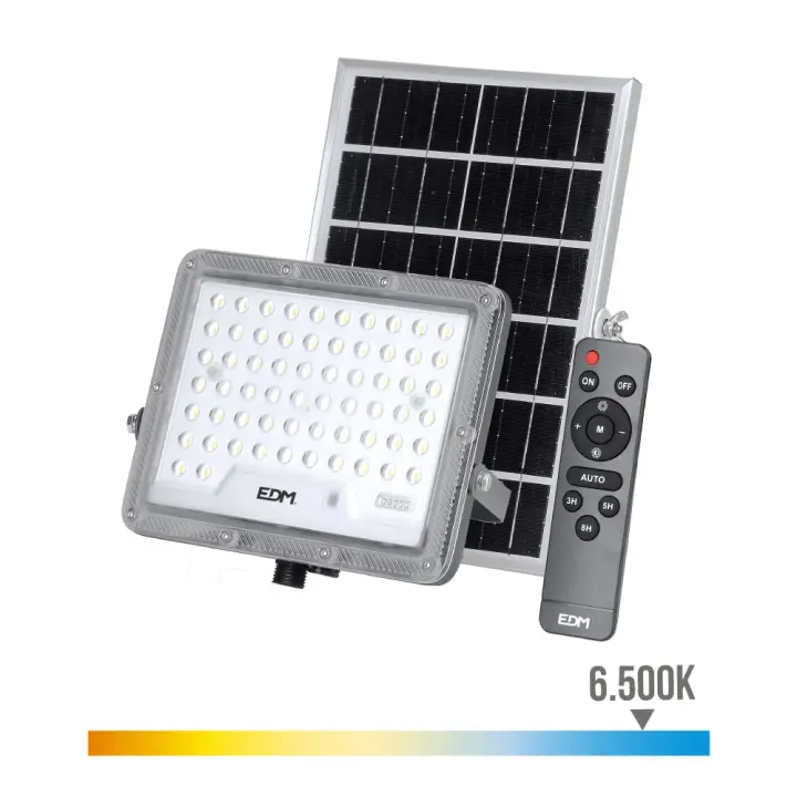 Projetor solar slim 300w 2.500lm 6.500k edm - 1
