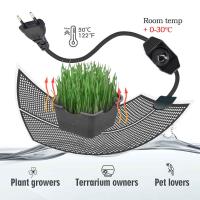 Calentador De Suelo Para Reptiles Y Plantas 5/7/14/20W Control De Temperatura Para Jardín Interior Estufa De Invernadero Para Semillas Y Acuario - details 4
