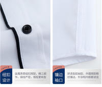 Camisas Largas Para Hombre En Blanco Y Negro Patchwork Negocios Sólidos Clásicas Con Botones Para Oficina Fiesta Boda Talla 8XL 7XL - details 9