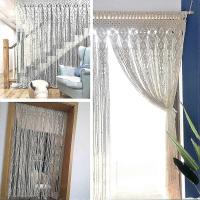 Large Handmade Macrame Cotton Wall Hanging Tapestry for Wedding Backdrop, Indoor/Outdoor Curtain - 90*180cm - details 3