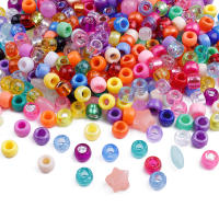 100pcs Abalorios De Acrílico Colores Mixtos Bucket Para DIY Braceletes Y Collares Accesorios De Joyería Componentes De Encanto - details 1