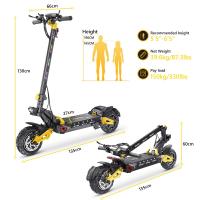 IENYRID ES60 Patinete eléctrico, motor 2*1200W, batería de 48V 23Ah, neumático de 11 pulgadas, velocidad máxima de 60 km/h, alcance de 70 km, carga máxima de 150 kg, freno hidráulico, desbloqueo con botón de seguridad, plegado rápido - details 8