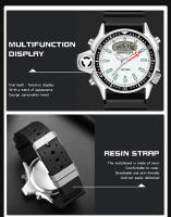 Reloj Deportivo Para Hombre SANDA Cuarzo Digital Resistente Al Agua Con Alarma Y Pantalla Dual Reloj Masculino De Moda Casual Material De Correa Resina Display LED Y Digital - details 20