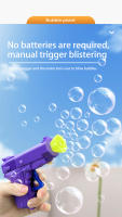 Pistola De Burbujas Manual Para Niños Juego De Exterior Para Fiestas Cumpleaños No Incluye Líquido Para Burbujas - details 7