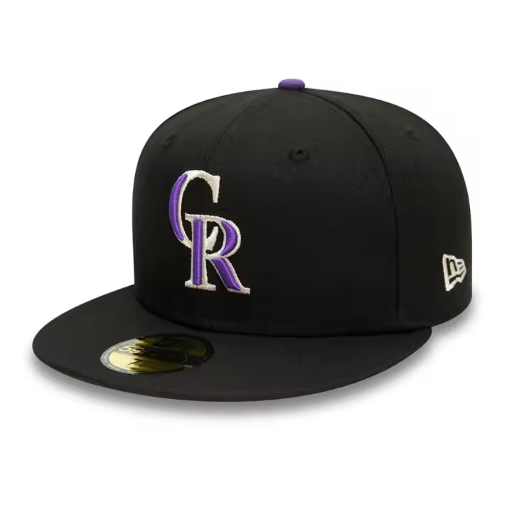 Gorra Cerrada 59 Fifty New Era Colorado Rockies Black Purple - 1