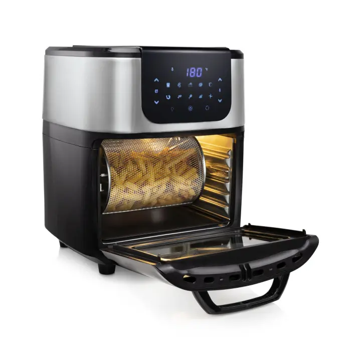 Princess Freidora de Aire Aerofryer Oven Deluxe 11L - 1800W, Cesta Giratoria, Pantalla Táctil, Accesorios Incluidos, 10 Programas, Deshidratación, Función Grill, Sin Aceite - SKU 182075 - 1