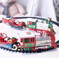 Juguete Eléctrico De Tren Navideño Decoración De Árbol De Navidad Con Sonido Y Luz Carro De Ferrocarril En Marco Regalos De Navidad - details 1
