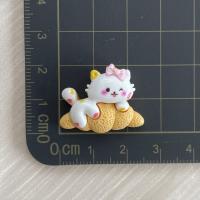 10Pcs Cabos De Resina De Gato Con Diseño De Pastel Lindo Y Nuevos Para Manualidades De Scrapbooking Y Joyería DIY Accesorios De Decoración - details 3