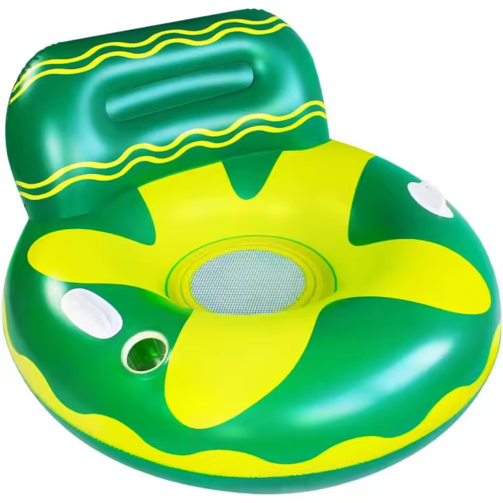 Tumbona Flotante para Piscina,  Hamaca Inflable de Agua con Malla Inferior, Portátil Colchoneta de Flotación para Adultos Flotador de Agua para Vacaciones y Ocio de Playa - 1