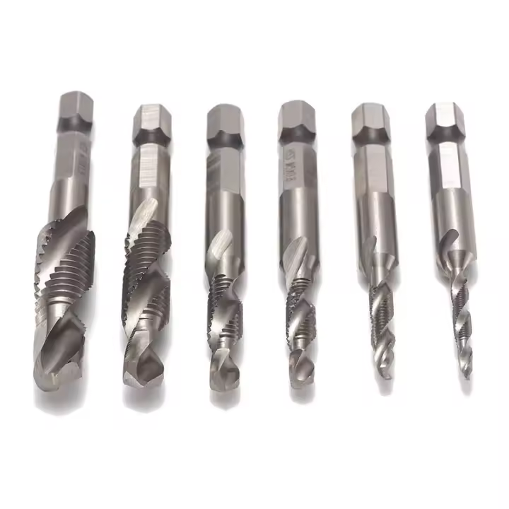 6 brocas de metal, grifos, brocas helicoidales, vástago de 6 mm para accesorios de herramientas eléctricas - 1