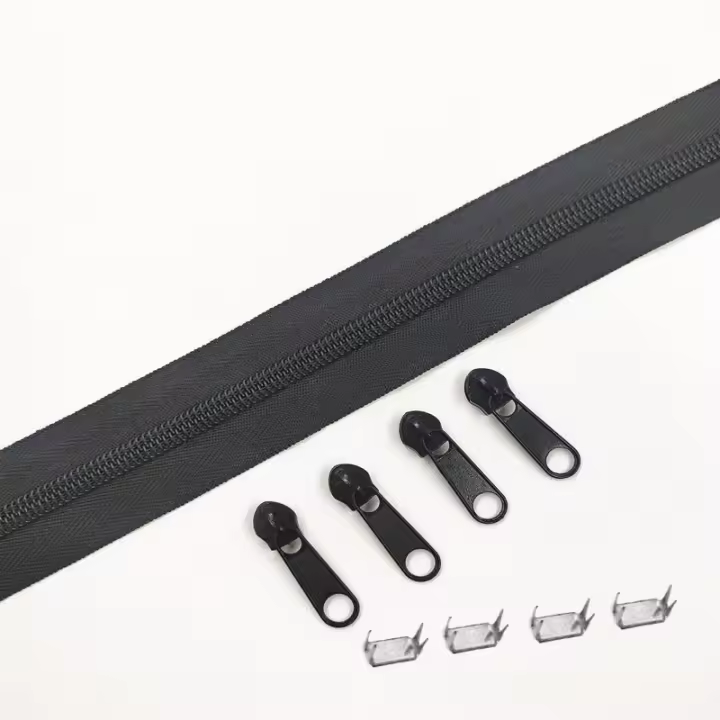 Cremalleras De Nylon Largas Para Costura Y Tailor 1/2/3/5/10 Metros Con Deslizadores 4/8/12/20/40 Piezas Accesorios Para Ropa Y Bolsos - 1
