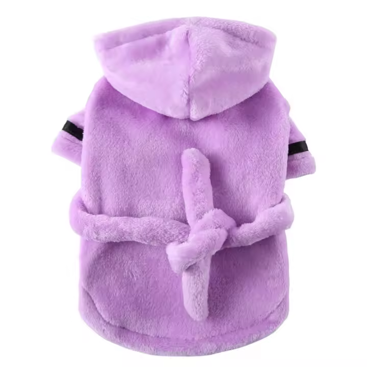Toalla De Baño Para Perros Y Gatos Con Cola Y Cinturón De Secado Rápido Para Pequeños Mascotas after Swimming Y Grooming - 1