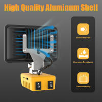 Luz De Trabajo LED Recargable De Alta Potencia 5000-20000LM Con Base Ajustable Y Cableado Luz De Fosa LED Para DeWalt Luz Portátil De Emergencia Material De Cuerpo De Aluminio - details 5