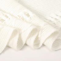Poncho De Punto Con Borlas Para Mujer Color Sólido Elegante Mantel Suelto Para Primavera Otoño Manta De Cuello Para Mantenerse Caliente Estilo Casual - details 4