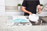 Estera de Drenaje de Pendiente de silicona para Cocina, Estera de secado de platos, Foreign antideslizante con revestitiento de Cocina - details 3