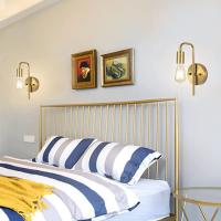 Lámpara De Pared Retro Dorada Y Negra Vintage Para Espejo O Cama Iluminación Moderna Interior Fijación En Superficie Decorativa - details 4