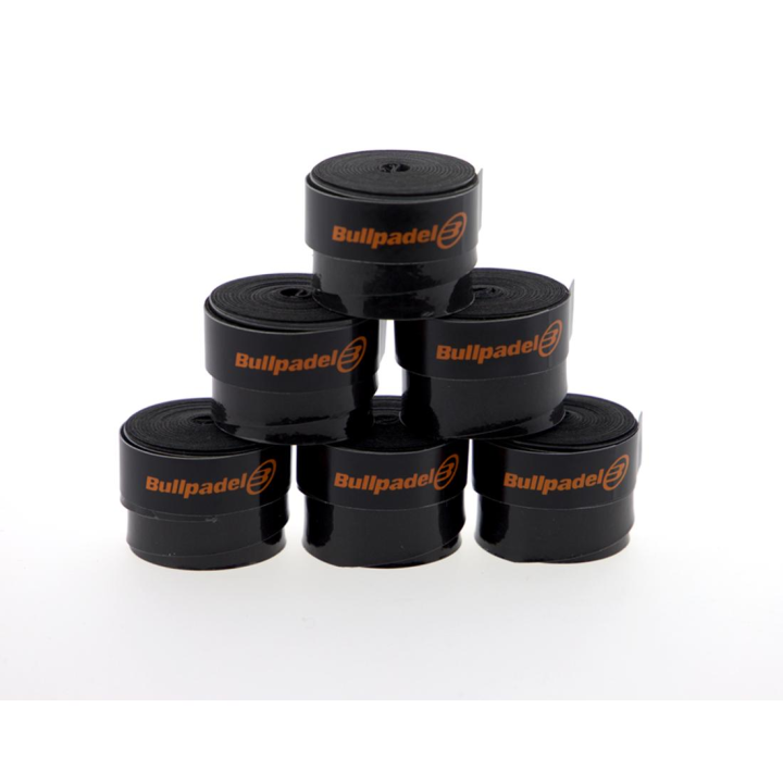 BULLPADEL - PACK AHORRO 6 unidades Overgrip Liso PRO. Varios Colores: Blanco, Rojo, Negro, Naranja, Amarillo - Pack ahorro - Máximo agarre. Grip de padel.