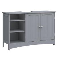 Mueble bajo Lavabo Extra Largo - Con 2 Puertas y Estantes Ajustables, Compartimentos Abiertos, Ideal para Baño, 90x30x60 cm - details 8