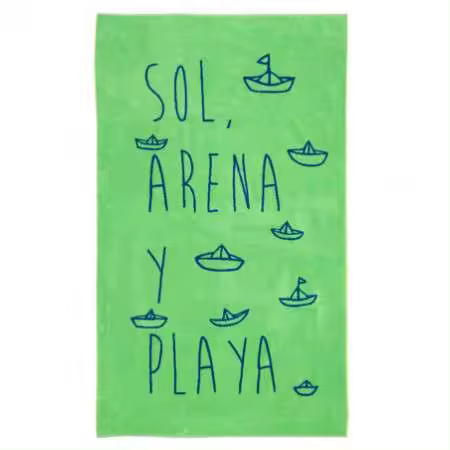 Lanovenanube Toalla de Playa MOJACAR - 100% algodón - 100x170 cm - Color Pistacho - 1