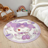 Alfombra Redonda MINISO Sanrio Kuromi Antideslizante Lavable Máquina Para Alfombra De Baño Dormitorio Sala De Estar - details 5