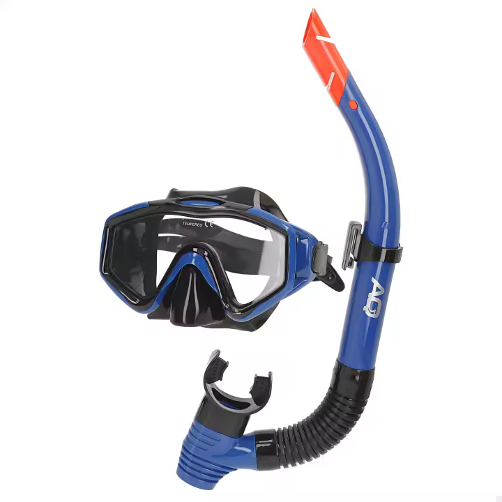 Aqua Sport Set gafas de buceo visión 150º y tubo adulto - 1