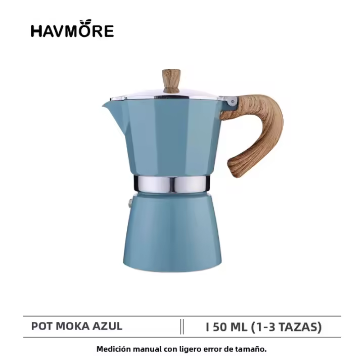 Havmore Moka Pot De Espresso Vintage Con Mango De Madera Clásico Italiano Para Cocina Herramientas De Café 150ml/300ml - 1