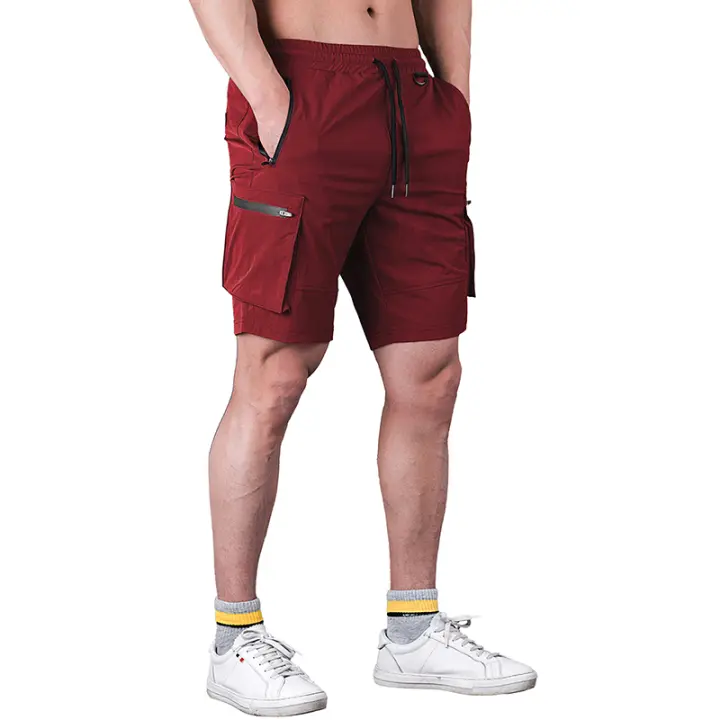 Shorts Deportivos De Verano Para Hombre Con Cinta Ajustable Y Estirable Pantalones De Playa Casual Para Correr Y Ejercitarse Talla Estándar Material Poliéster Y Spandex - 1
