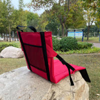 Cojín para acampar al aire libre con dobladillo de almacenamiento, tapete de picnic plegable, cojín para silla de playa y estadio - details 3