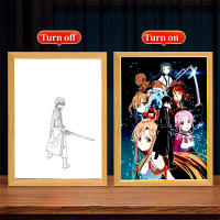 Figura De Anime Sword Art Online Kirito Lámpara LED De Pintura Luz De Fotografía Decoración Para Dormitorio Regalo De Cumpleaños Luz Nocturna De Mesa - details 8