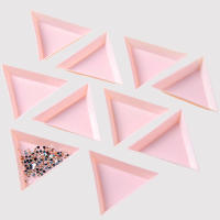 Juego De Bandejas Triangulares Para Arte De Uñas 5/10/20/30 Piezas Organizador De Joyas Y Cuentas Almacenamiento Y Exhibición En Color Rosa Y Blanco - details 0