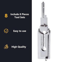 Kit De Herramientas De Mantenimiento 2-en-1 Decodificador De Llaves Acero Inoxidable Con Anillo De Repuesto Herramienta De Gancho Para Reparación SS001 - details 2