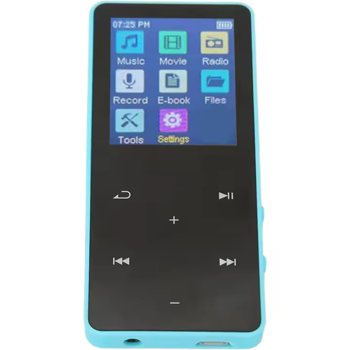 Reproductor de MP3 con Radio FM y Grabadora de Voz, Reproductor de MP4 con Pantalla Táctil de 1,8 Pulgadas con Bluetooth, Reproductor de Música Portátil Ligero Sin Pérdidas Hifi (Blanco) - 1