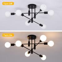 Candelabro Sputnik Moderno Del Siglo Medio Oscuro Ajustable Iluminación De Techo Industrial Fijación Pendente Para Habitación Vestíbulo - details 5
