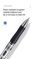 Set De 5 Bolígrafos Gel Retráctiles 0.5mm Tinta Negra Gran Capacidad Click Para Escuela Y Oficina Suministros De Papelería - details 2
