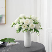 1pc Artificial Flor De Paeonia En Tela De Seda Para Decoración Falsa Flor Bouquet De Plástico Para Casamiento Fiesta En Casa - details 3